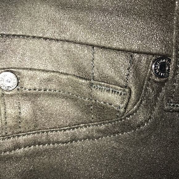 7 for All Mankind High Waisted Brown Faux Suede 25 - Picture 3 of 7